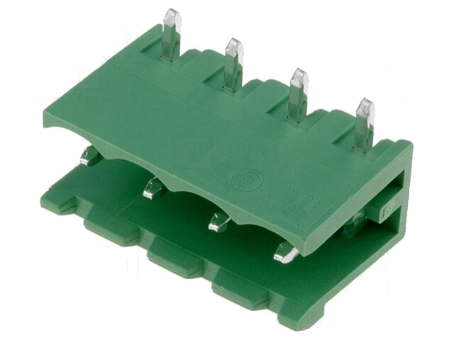 Ontkoppelbare terminal strip; 5mm; banen: 4; hoek van 90 °; THT Ontkoppelbare terminal strip; 5mm; banen: 4; hoek van 90 °; THT